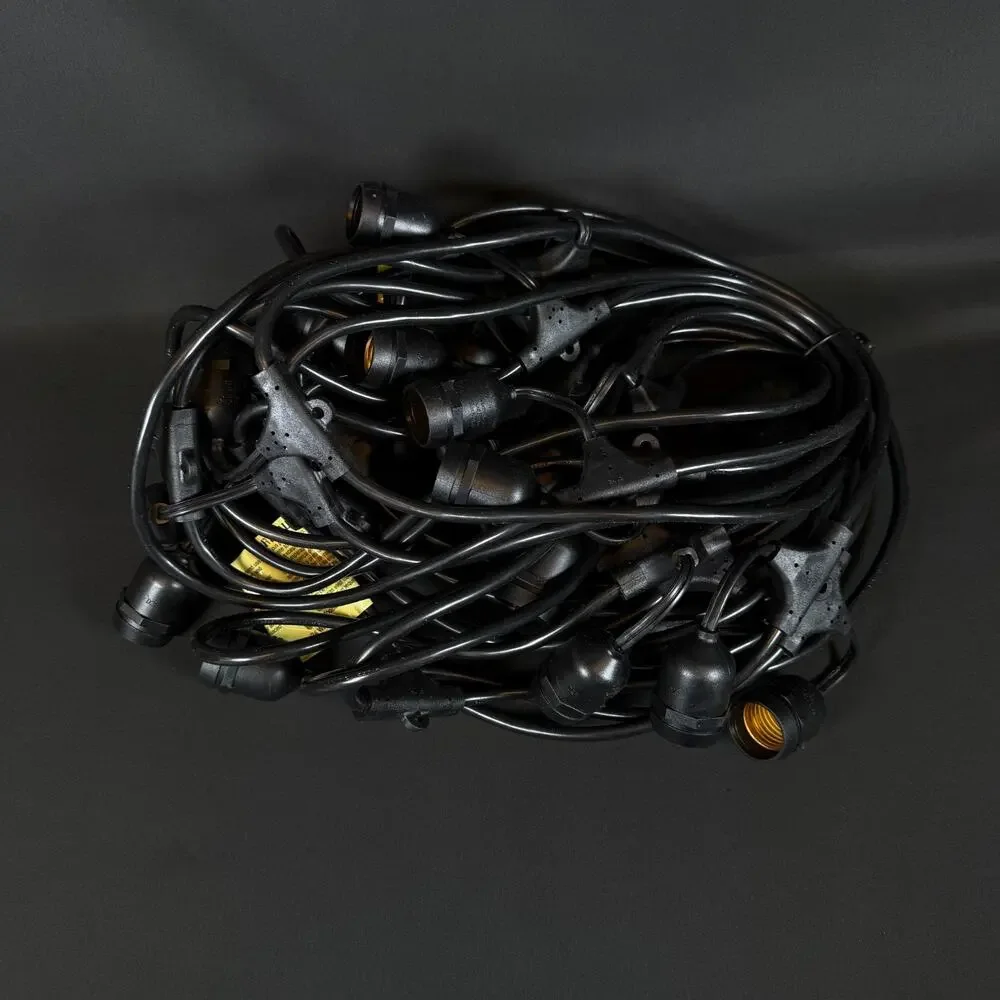 Feit Electric 710090 48ft LED String Light - Black 24x light new open box